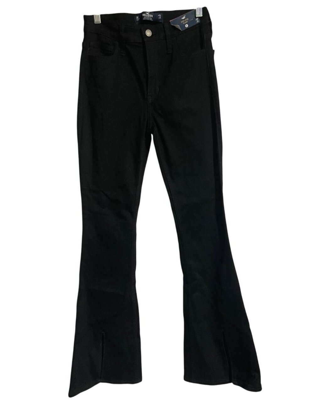 Hollister High Rise Flare Jeans Womens W26 L31 Black Hollister Soft Stretch